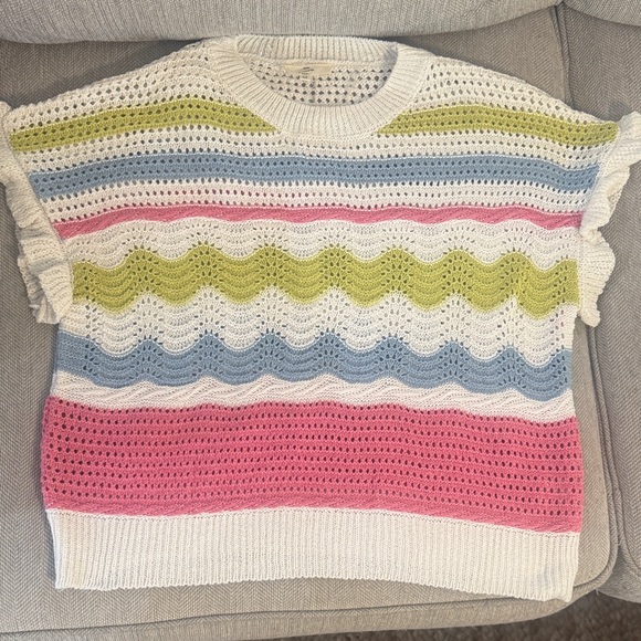 entro Sweaters - Entro Colorful Striped Knit Sweater